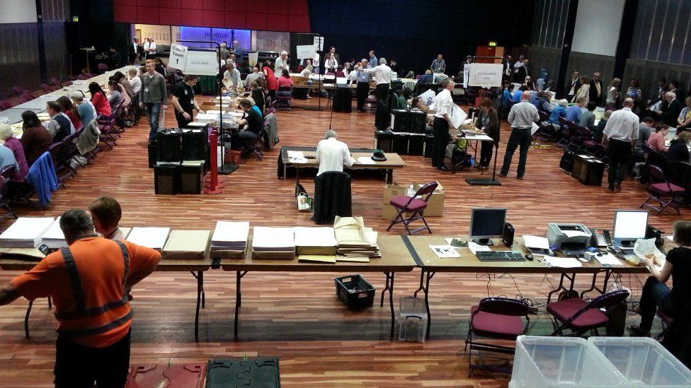 Counting ballots in Woking