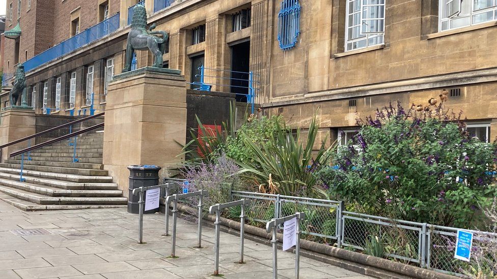 Norwich royal mourning bike rack closure signs altered after confusion