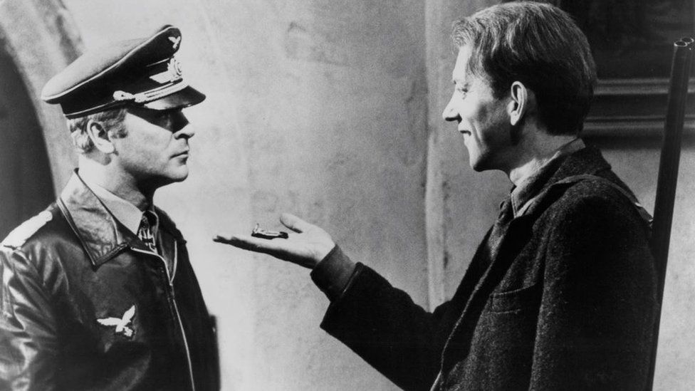 Sir Michael Caine and Donald Sutherland in a scene from the film The Eagle Has Landed