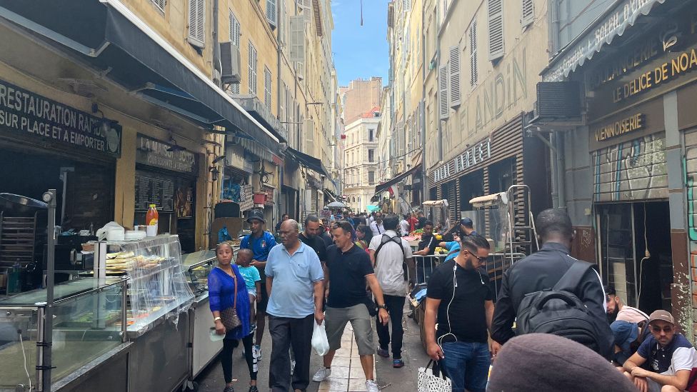 A street scene in Marseille, France - June 2022