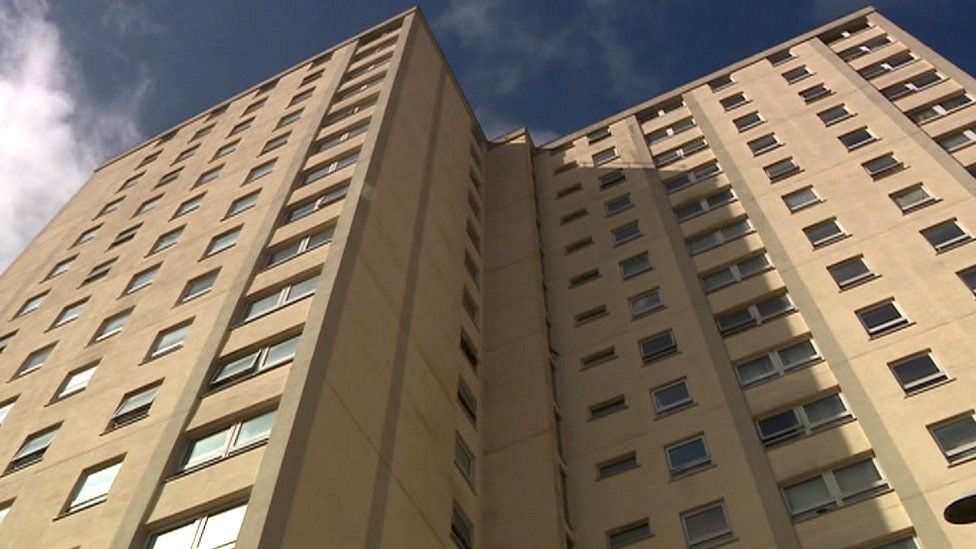 The tower block in Bristol