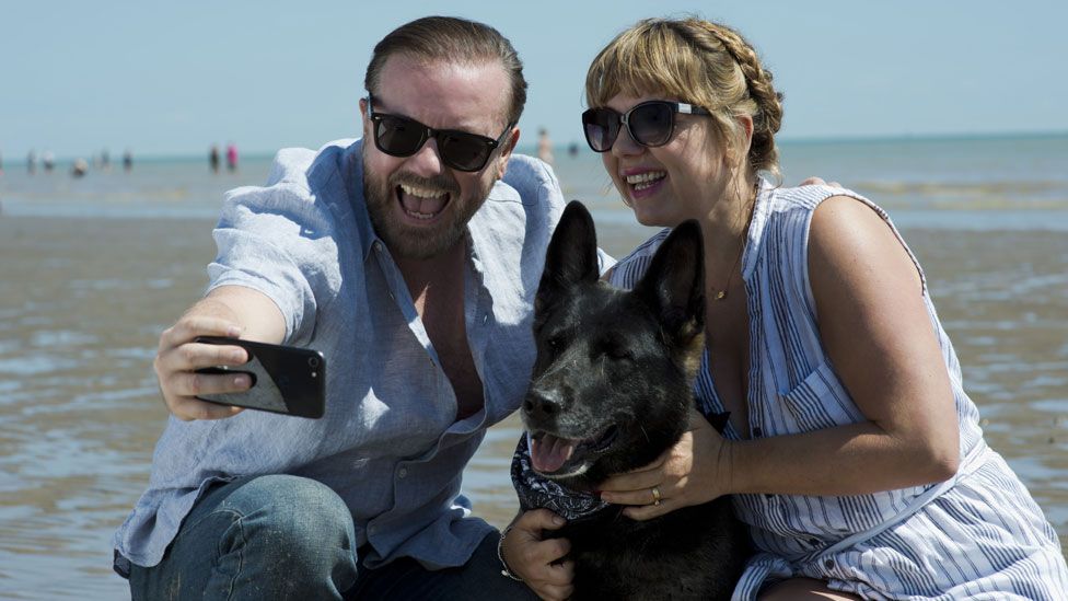 Ricky Gervais and Kerry Godliman