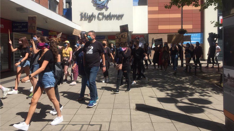 Hundreds attend Black Lives Matter protest in Chelmsford BBC News