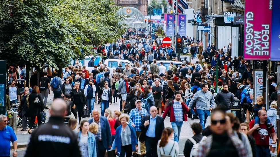 Crowds in Glasgow