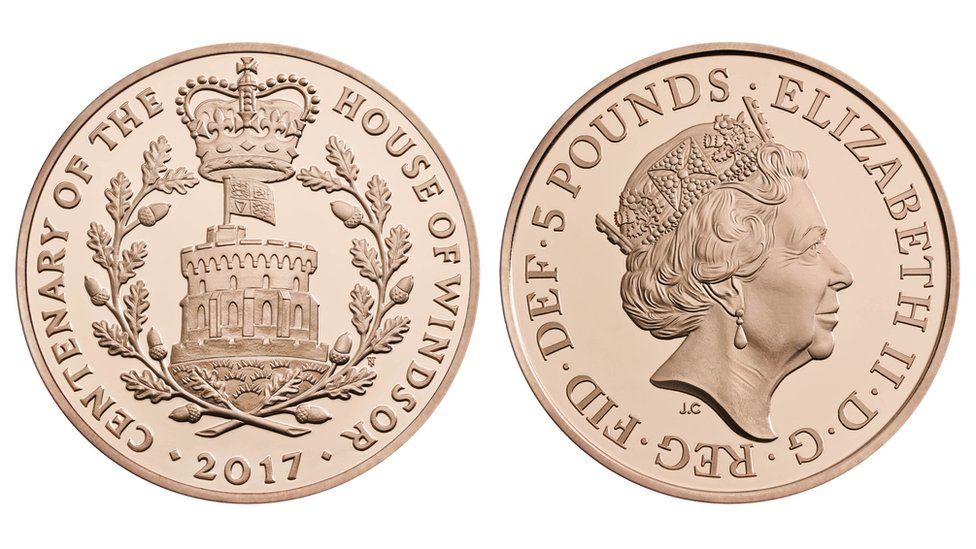 New £5 coins issued to celebrate Windsor name centenary BBC News