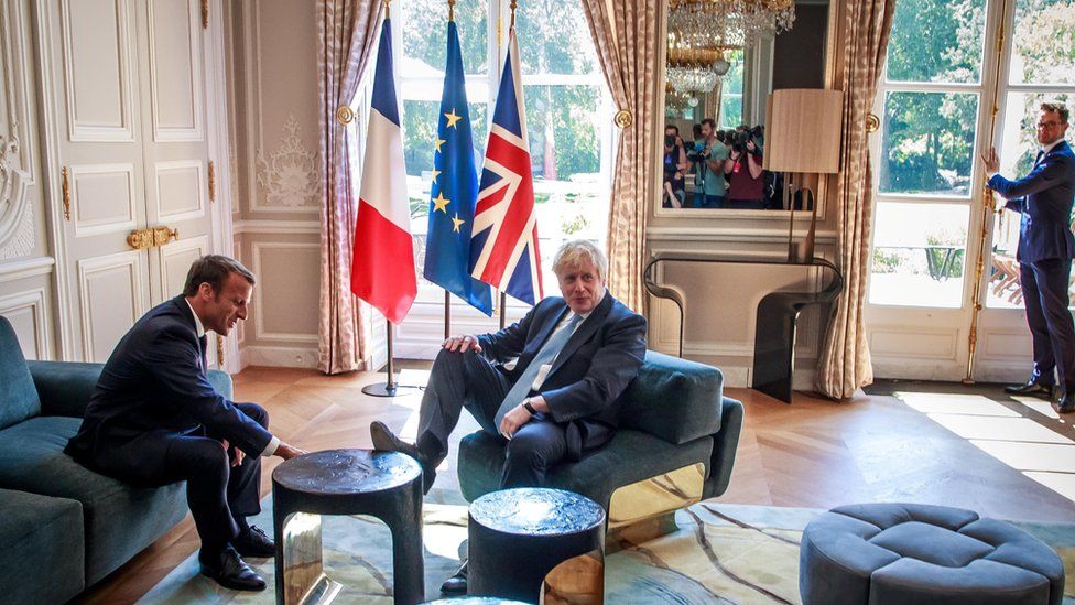 Emmanuel Macron and Boris Johnson