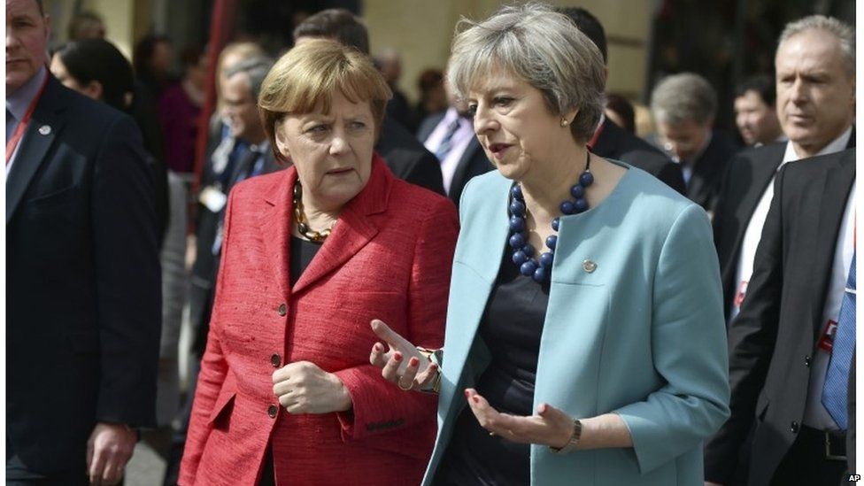 Angela Merkel and Theresa May