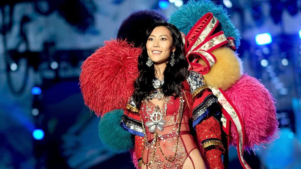 Liu Wen walks the runway during the 2017 Victoria's Secret Fashion Show In Shanghai