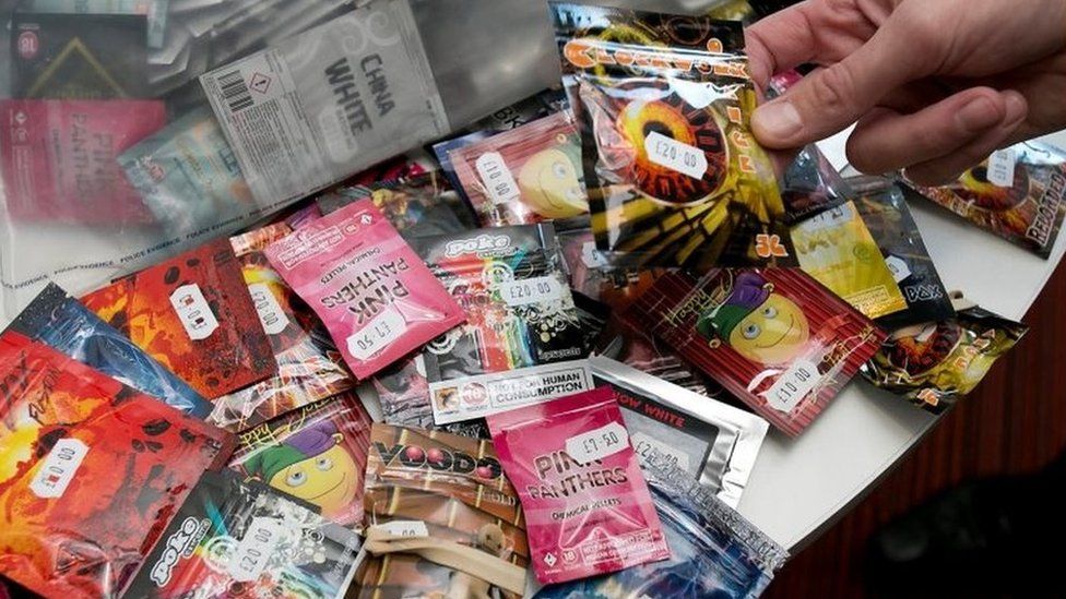 A collection of confiscated legal highs