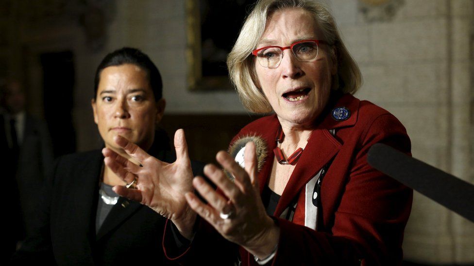 Canadian Indigenous Affairs Minister Carolyn Bennett and Justice Minister Jody Wilson-Raybould