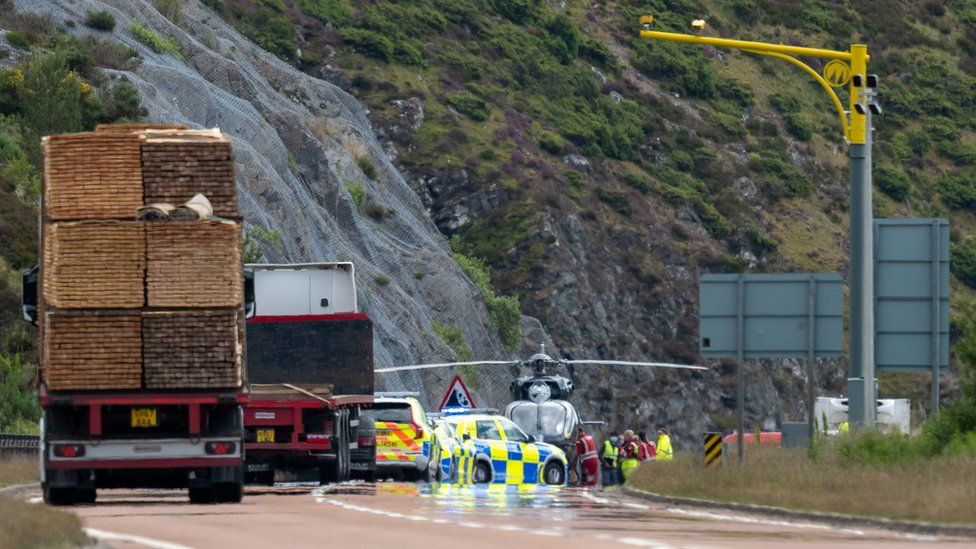 A9 crash site