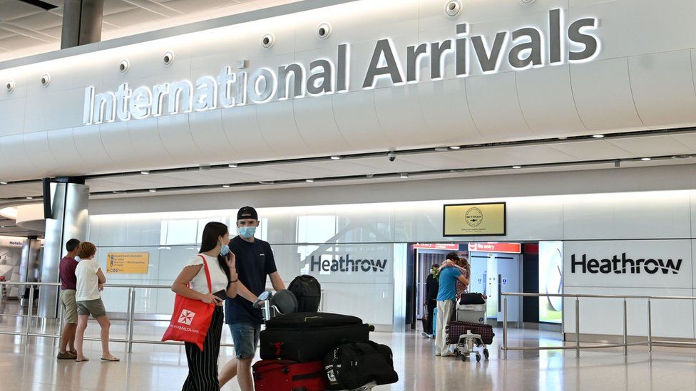 Passengers arrive at Heathrow