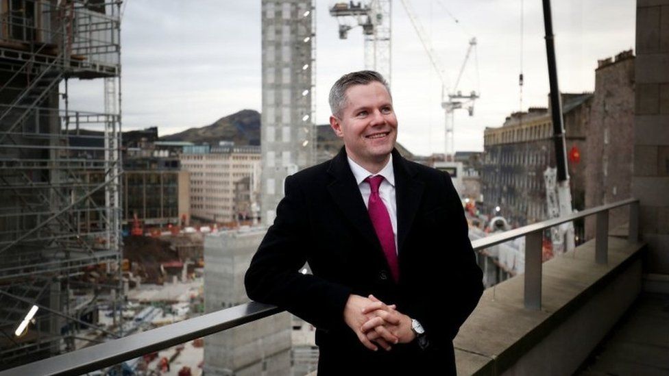 Finance Secretary Derek Mackay at the Edinburgh city centre St James Centre development