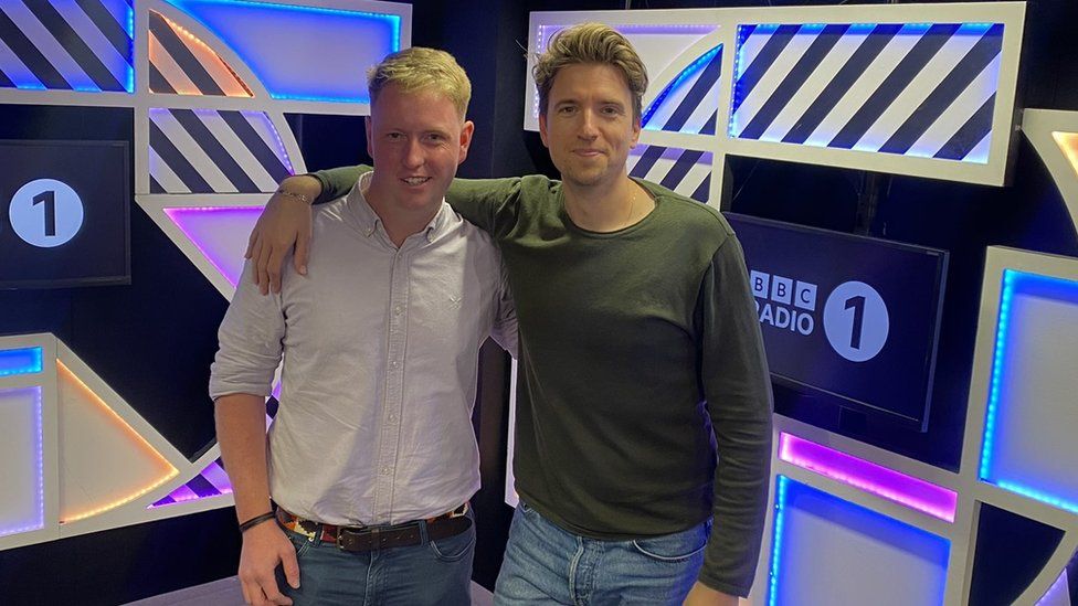 Tom Everall with Greg James