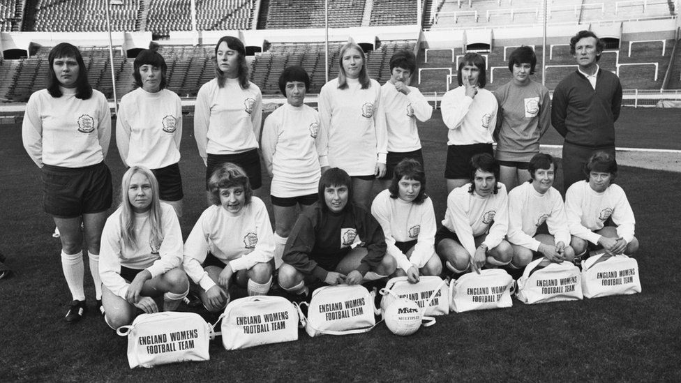 England Women's Football Team in 1972
