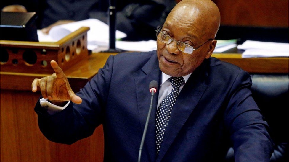 Jacob Zuma in parliament