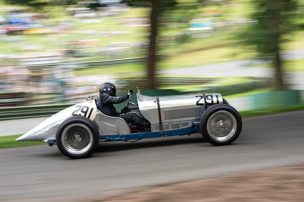 A competitor hurls their vintage car uphill during last August's Vintage Sports Car Club meeting at Prescott Hill Climb near Cheltenham, Gloucestershire.