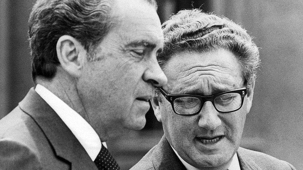 Richard Nixon and Henry Kissinger in 1974