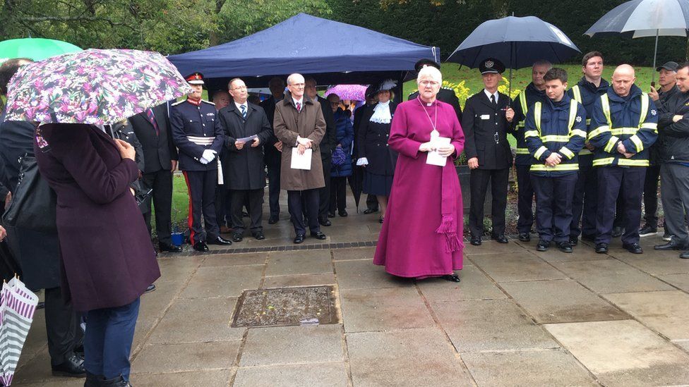 June Osborne, the Bishop of Llandaff, officiating the event