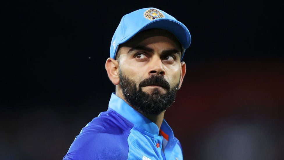 Virat Kohli of India watches on in the field during the ICC Men's T20 World Cup Semi Final match between India and England at Adelaide Oval on November 10, 2022 in Adelaide, Australia.
