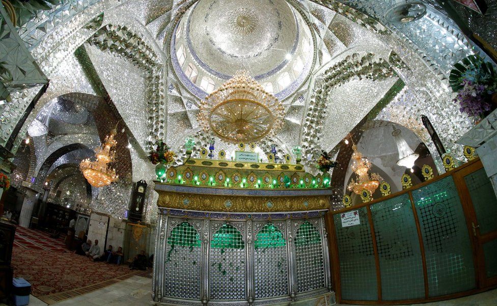 The tomb of shi"ite Sayid Mohammed bin Ali al-Hadi is seen in his mausoleum in Balad, north of Baghdad, Iraq, July 8, 2016