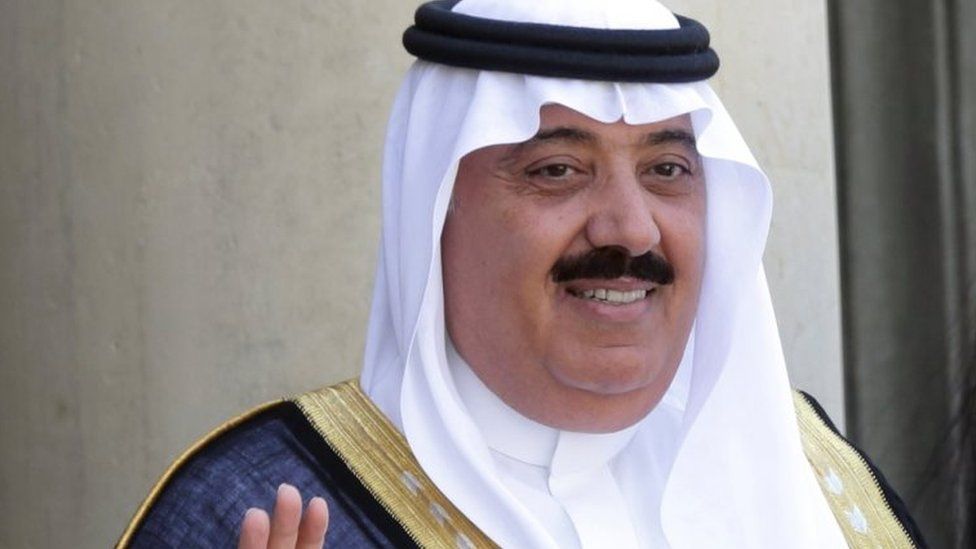 File photo showing Saudi Prince Miteb bin Abdullah at the Elysee Palace in Paris, France (18 June 2014)