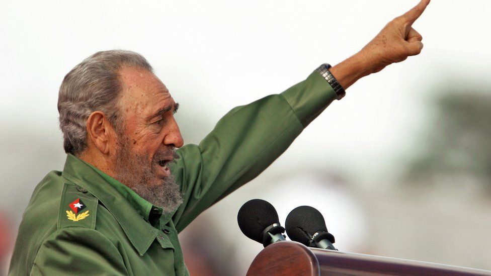 Cuban President Fidel Castro speaks during the May Day ceremony in Havana 01 May 2006. Fidel Castro resigned on February 19, 2008 as president and commander in chief of Cuba in a message published in the online version of the official daily Granma.