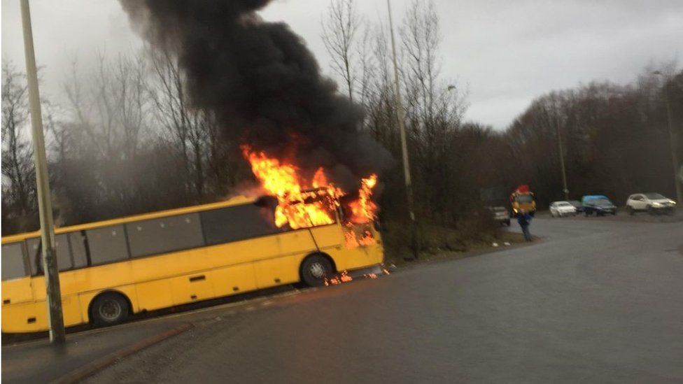 Bus fire