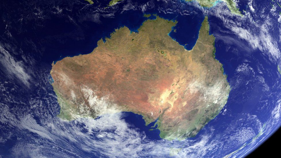 Australia seen by satellite