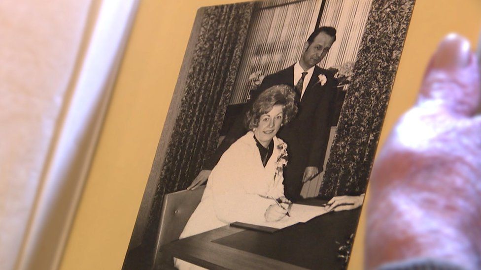 Ann and Harry on their wedding day