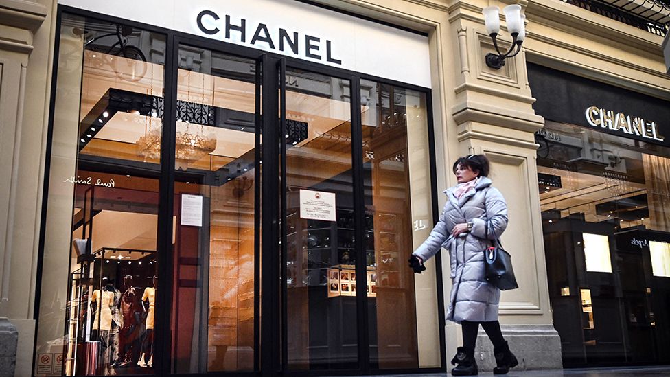 Closed Chanel store in Moscow