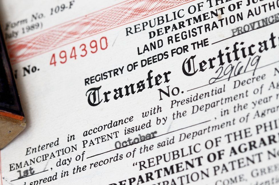 Land registration certificate
