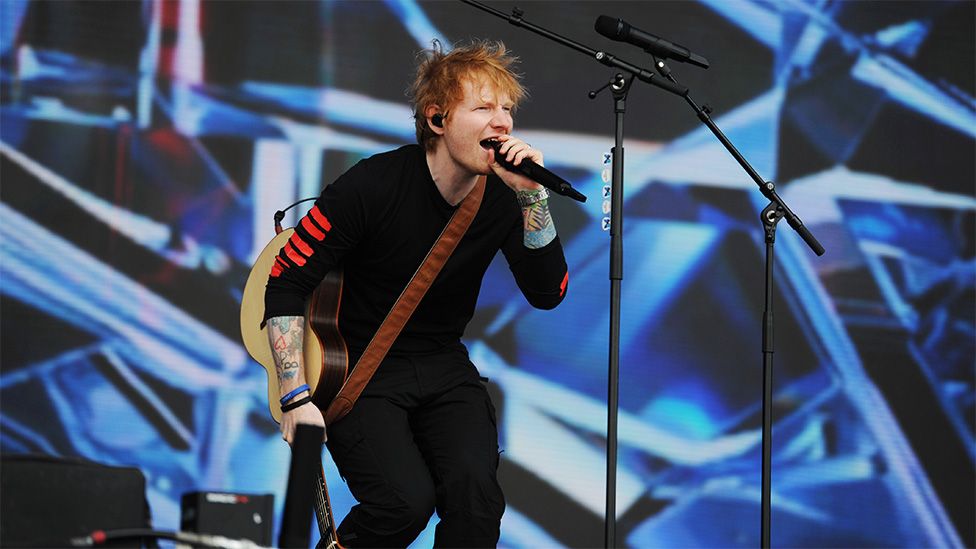 Ed Sheeran on stage at Big Weekend 2022
