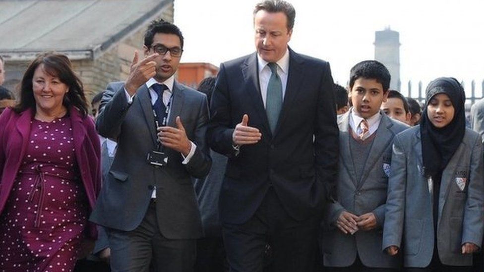 Sajid Raza with David Cameron