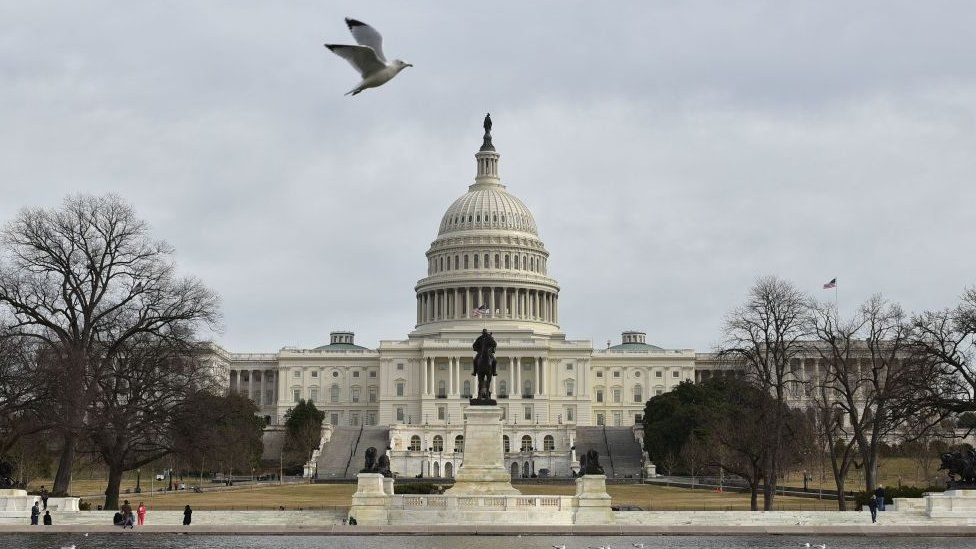 The US Capitol is seen in Washington, DC on January 22, 2018