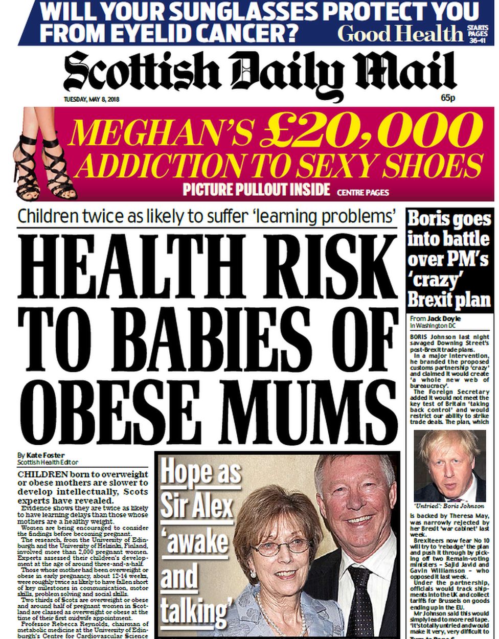 The papers: RBS jobs 'at risk' and warning to obese mothers - BBC News