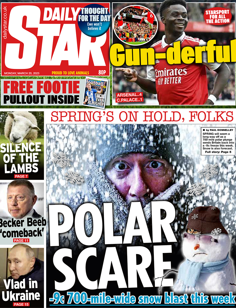 Daily Star front page