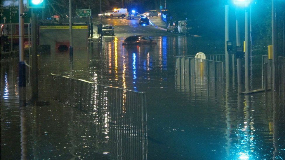 Bridge collapse bus to be recovered after IoM flooding BBC News