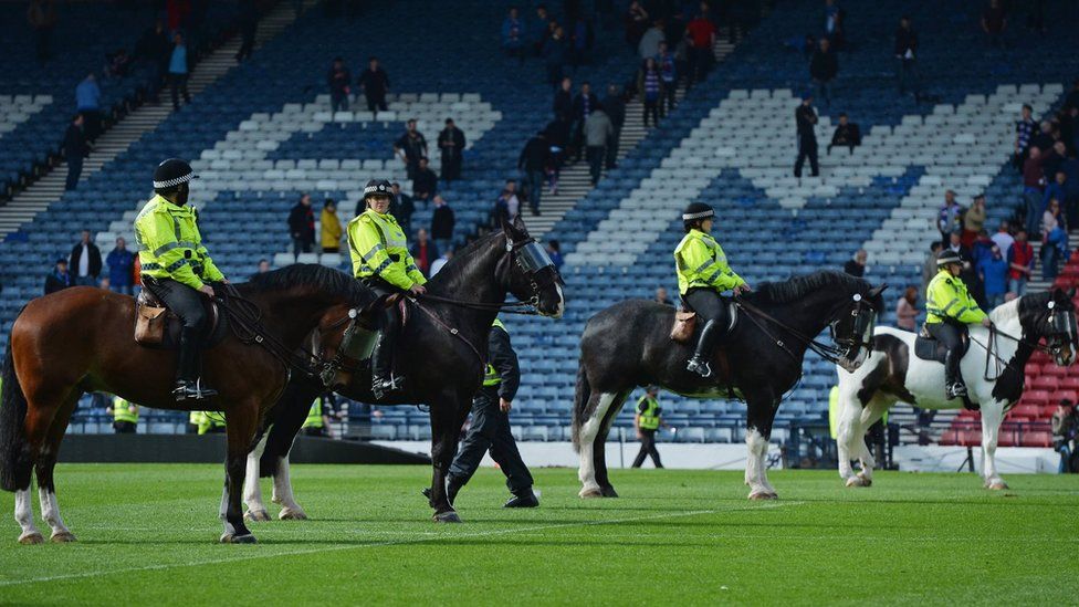 Mounted police at Hampden