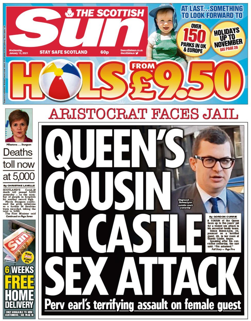 Scotland's papers: Hospitals pressure and castle attack - BBC News
