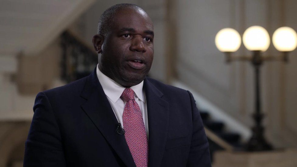 Shadow foreign secretary David Lammy