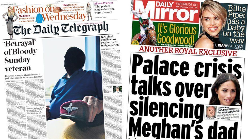 Daily Telegraph and Daily Mirror