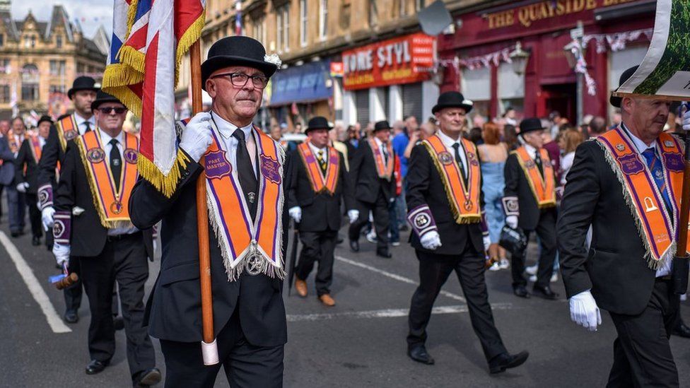An Orange Order march in Glasgow in 2019