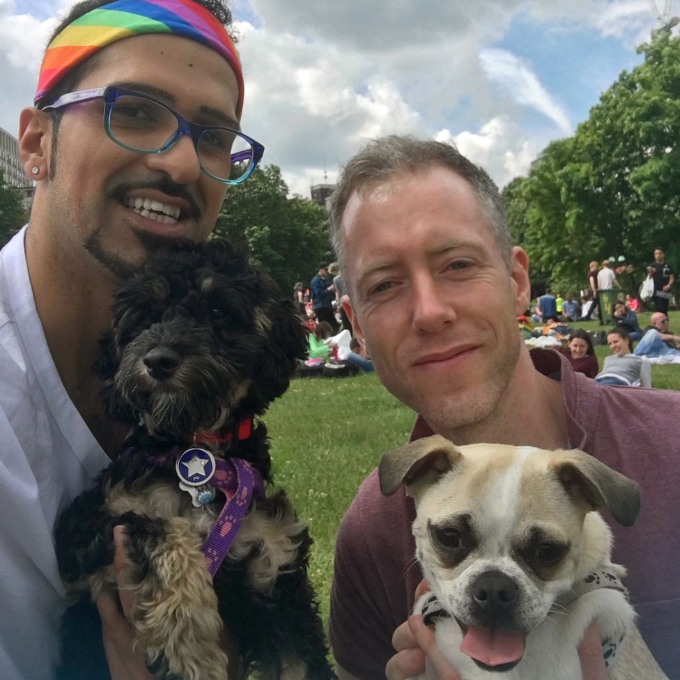 Shamal Wairach and his partner at Pride this year