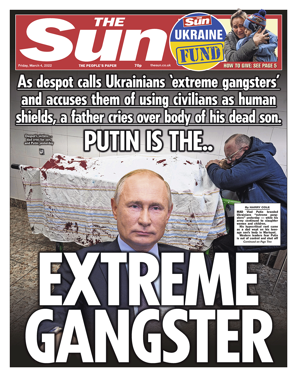 The Sun front page 04/03/22