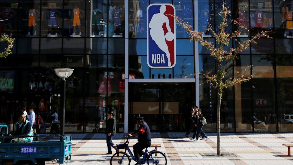 Chinese shop at the largest NBA store outside of North America recently  opened in Beijing on April 19, 2019. The appetite for official NBA products  continues to grow in China, with the