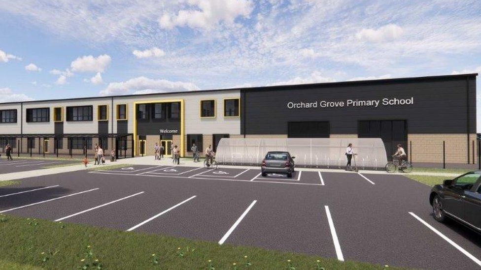 Artists impression of the new school
