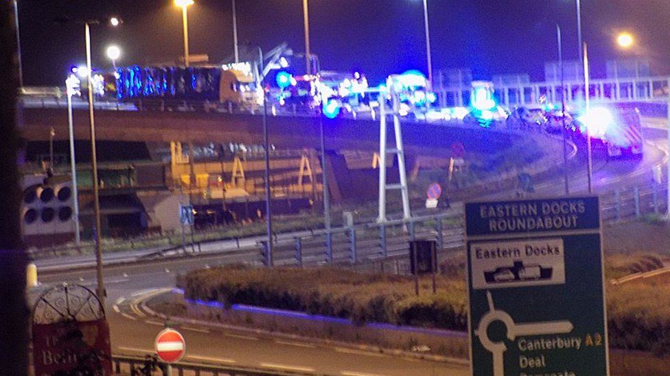 Scene of collision in Dover
