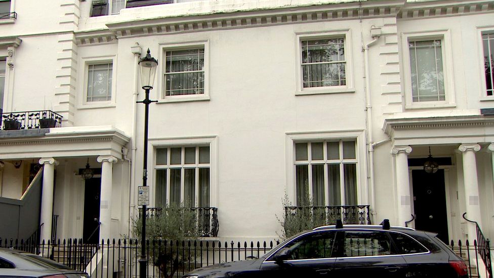 The couple's home in west London, a short walk from Harrods
