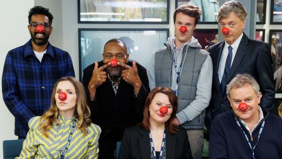 Lenny Henry and the cast of W1A